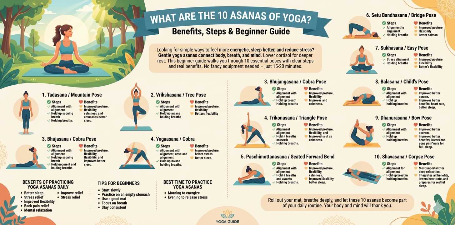 10 Asanas of Yoga