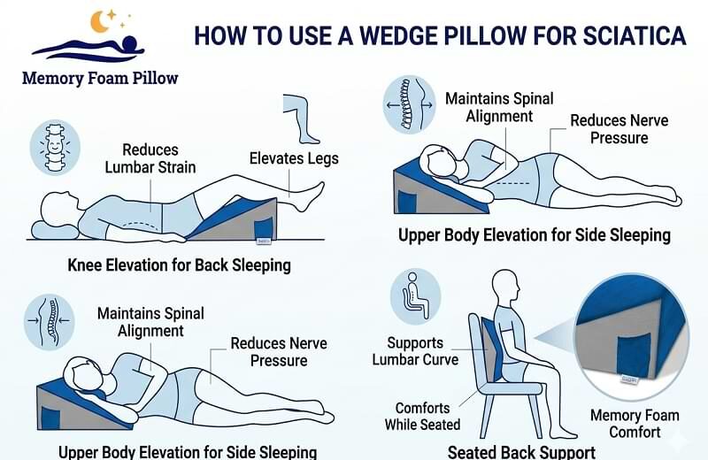 Wedge Pillow For Sciatica