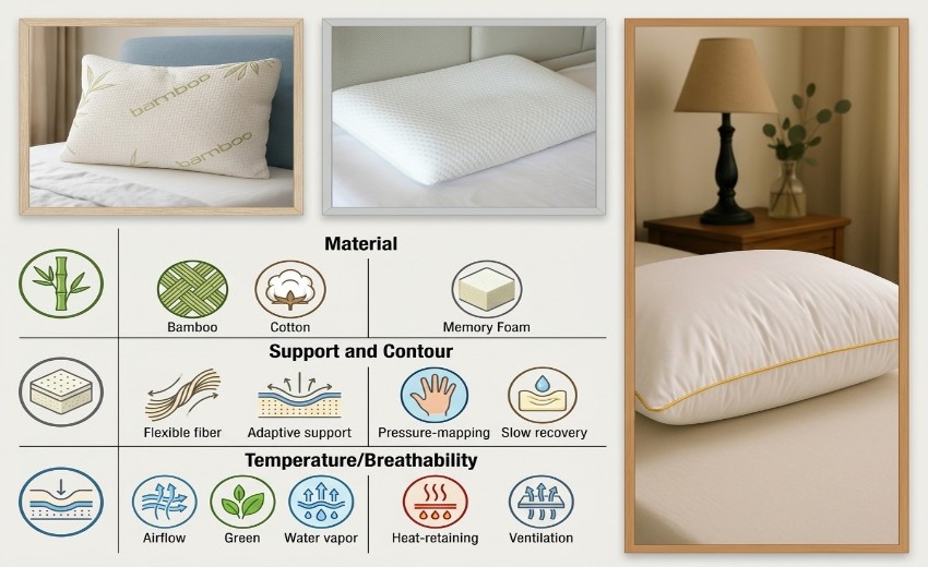 Bamboo vs memory foam vs microfiber pillows