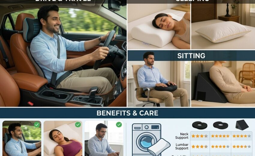 Best Pillow for Sleeping, Sitting, Travel & Drive: Benefits, Care and Comparison